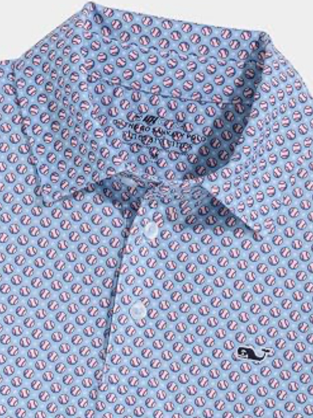 Vineyard Vines boys Sankaty performance Polo with baseball Print